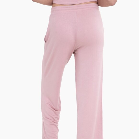 Mid-Rise Pink Lounge Terry Pant - Mono B - Picture 3 of 4